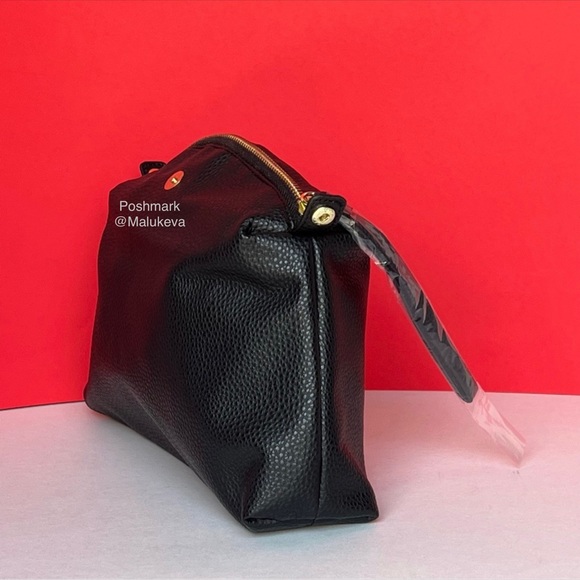 3pcs! Steve Madden Bparker Crossbody Purse Handbag color Black with Twilly scarf - Picture 11 of 14